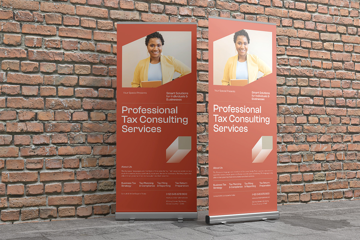 Tax Consultant Services Banner, a Stationery Template by Neermana (Photo 4 of 4)