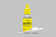 Clear Glass Dropper Bottle Mockup, a Packaging Mockup by Cekal_std (Thumbnail 2 of 2)
