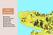Wild West Procreate Map Brushes, a Brush Add-On by BrushBoy (Thumbnail 3 of 14)