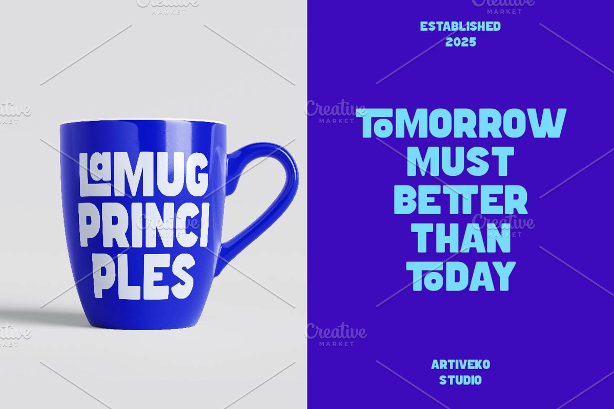 Ubre Retro Sans Font, a Sans Serif Font by Artiveko (Photo 5 of 8)