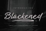 Blackened - Brush Script Typeface, a Script Font by Patria Ari (P4tcreativa) (Thumbnail 1 of 10)