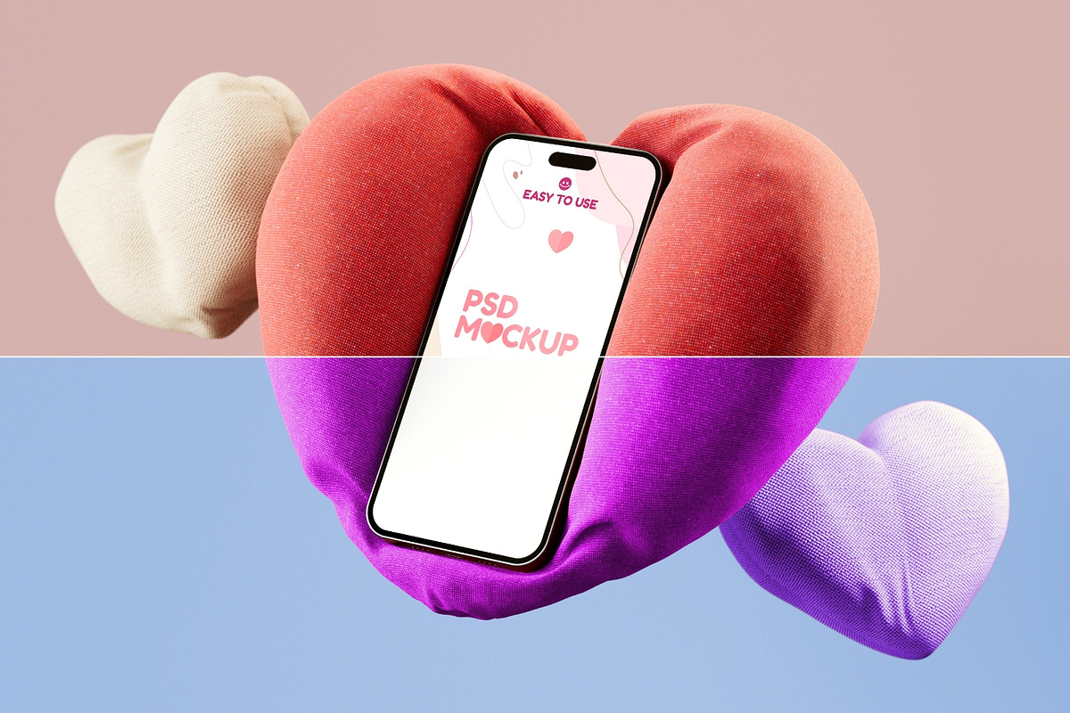 Valentine's Day Phone Mockup, an iPhone Mockup by TandemStock (Photo 3 of 4)