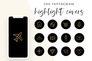 200 Instagram Story Highlight Icons, a Social Media Template by Blog&Glow (Thumbnail 1 of 4)