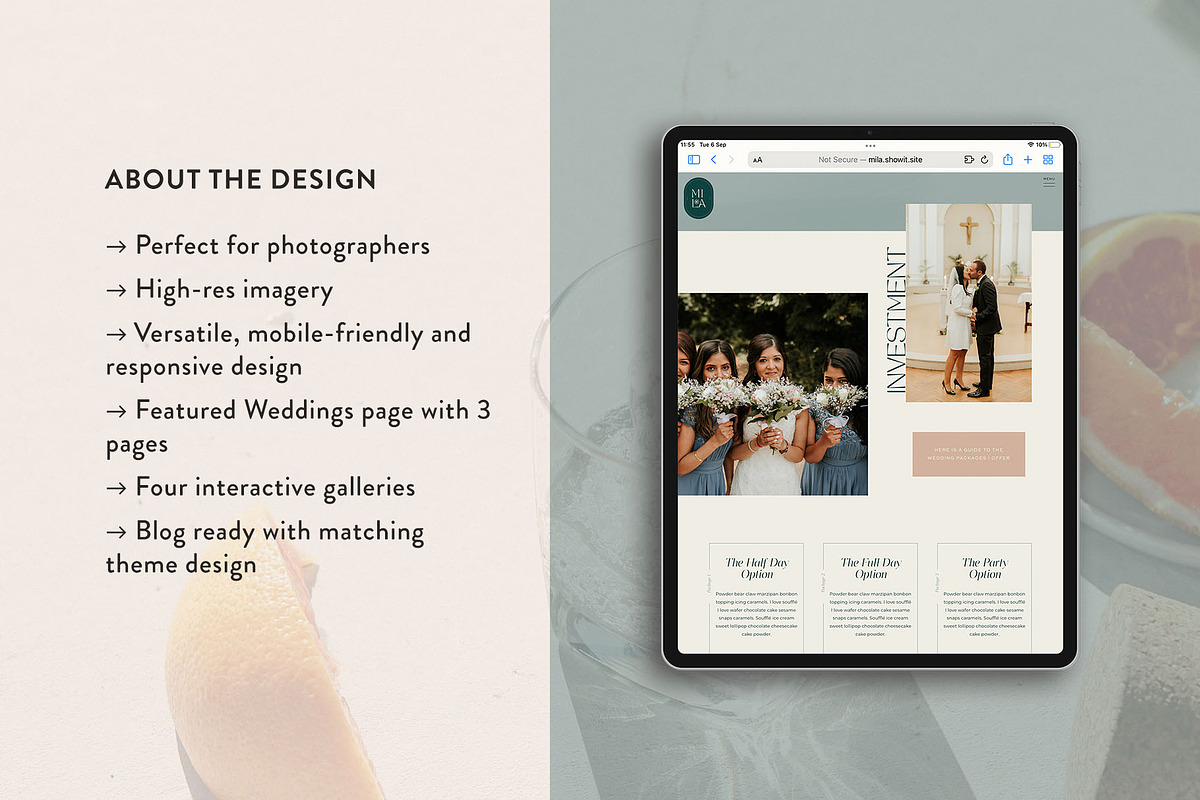 Showit Website Template | Mila, a Landing Page Template by sophieameliadesigns (Photo 2 of 5)