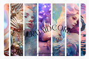 Mermaidcore iridescence textures, a Background Graphic by SunnyAfternoons (Thumbnail 6 of 6)