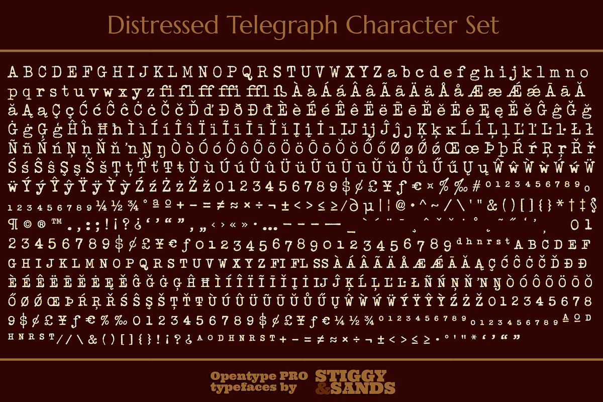 Distressed Telegraph, a Serif Font by Stiggy & Sands (Photo 9 of 9)