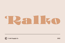 Ralko - Bold Serif Font