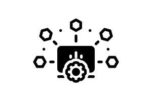 Systems digital solid icon, a Solid Icon by Creative priyanka