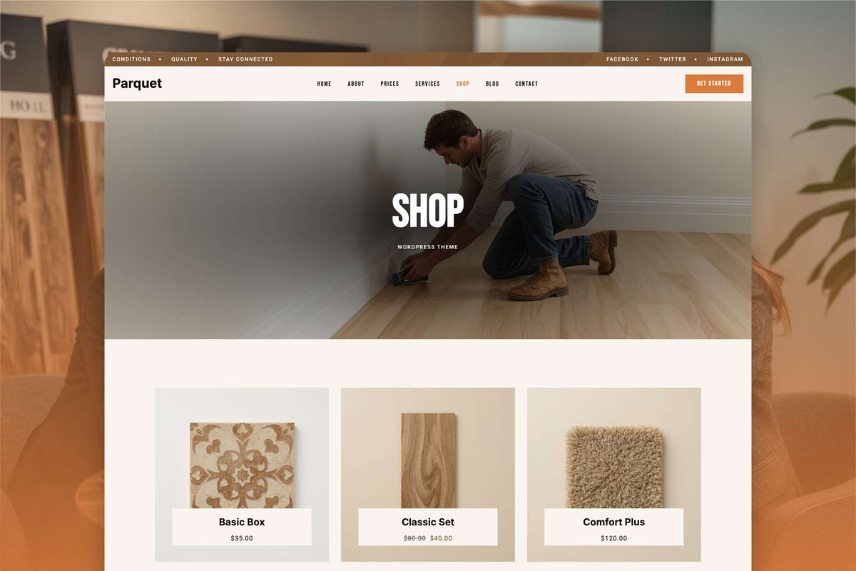 Flooring WordPress Theme, a WordPress Template by Nicdark Themes (Photo 3 of 4)