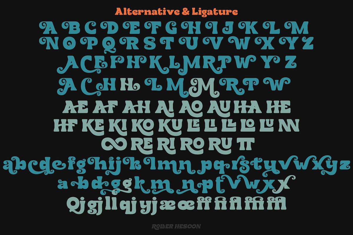 Roller Hesoon - Retro Font, a Font by TypeClassHeroes (Photo 10 of 15)