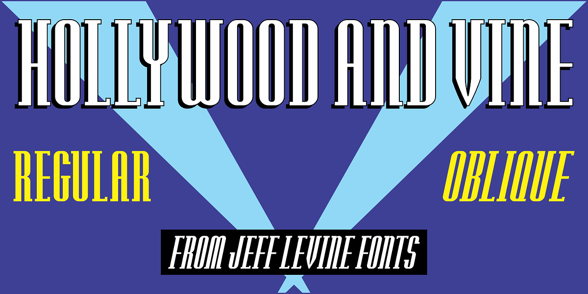 Hollywood and Vine JNL, a Sans Serif Font by Jeff Levine Fonts (Photo 1 of 5)