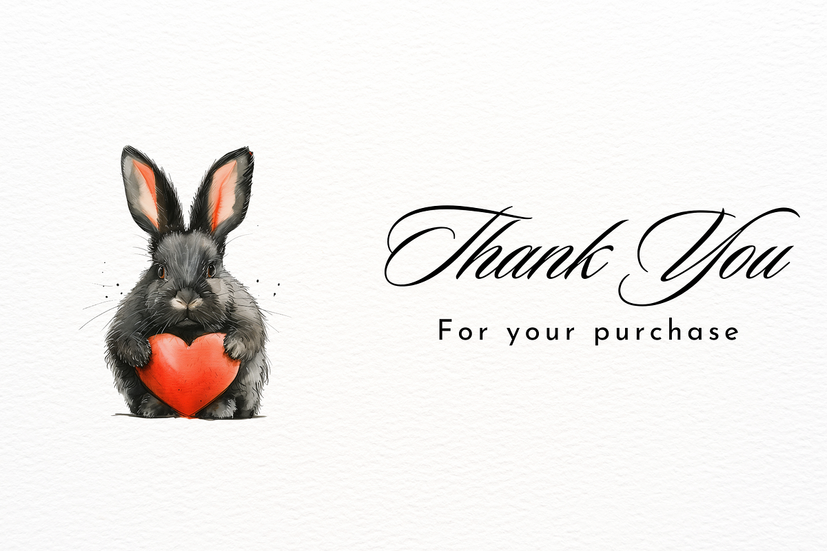 Vintage Rabbit With Heart Clipart, an Animal Illustration by New-School-Wave (Photo 5 of 5)
