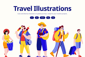Travel illustration Art, a Person Illustration by Vectors Market