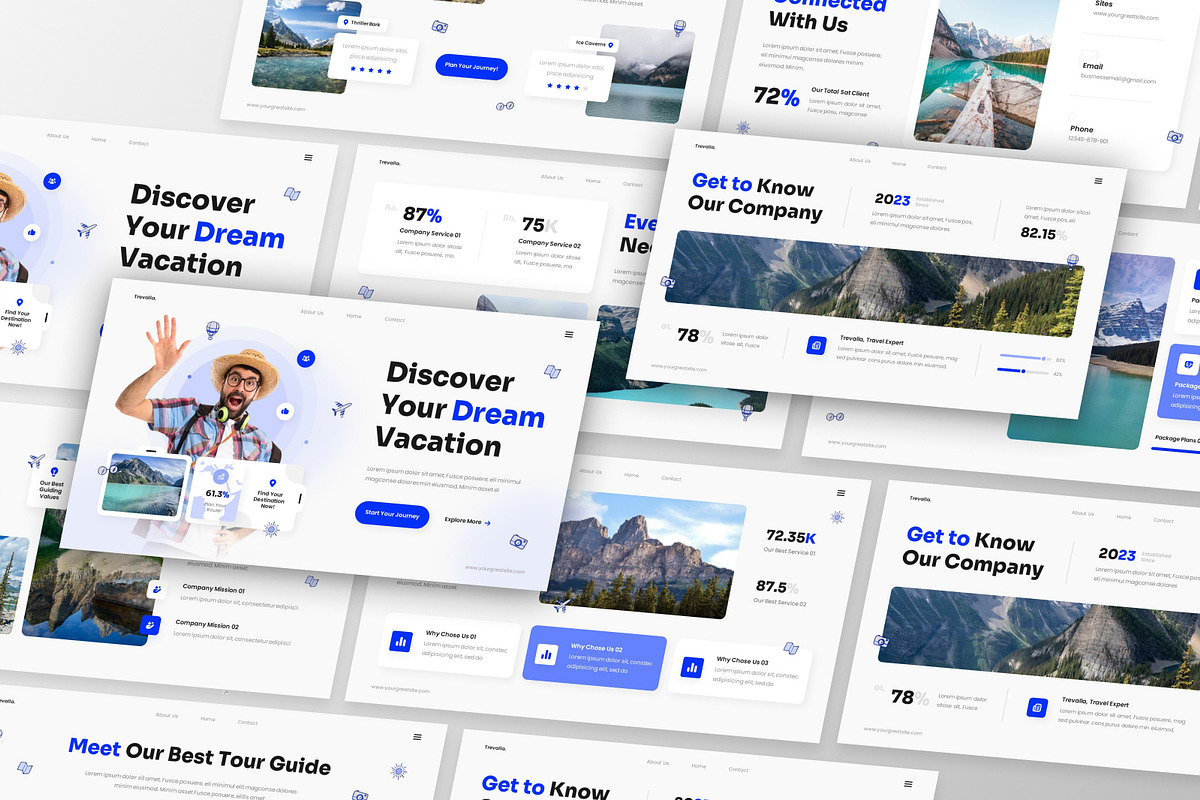 Travel Vacation PowerPoint Template, a Presentation Template by MtvtdArt (Photo 2 of 6)