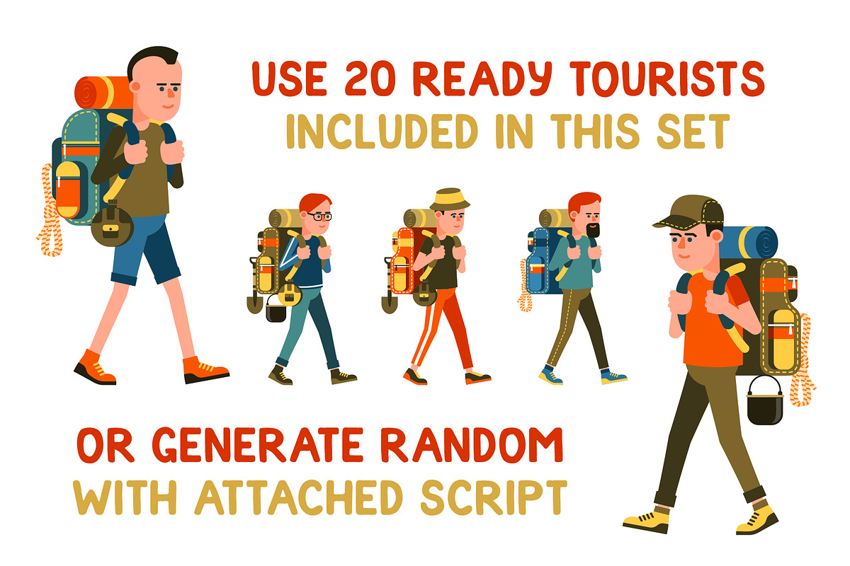 Hiker Generator, a Person Illustration by Agor2012 shop (Photo 4 of 6)