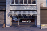 Realistic Store Front Mockup, an Advertising Mockup by Artlogs x Modaldesain (Thumbnail 3 of 5)