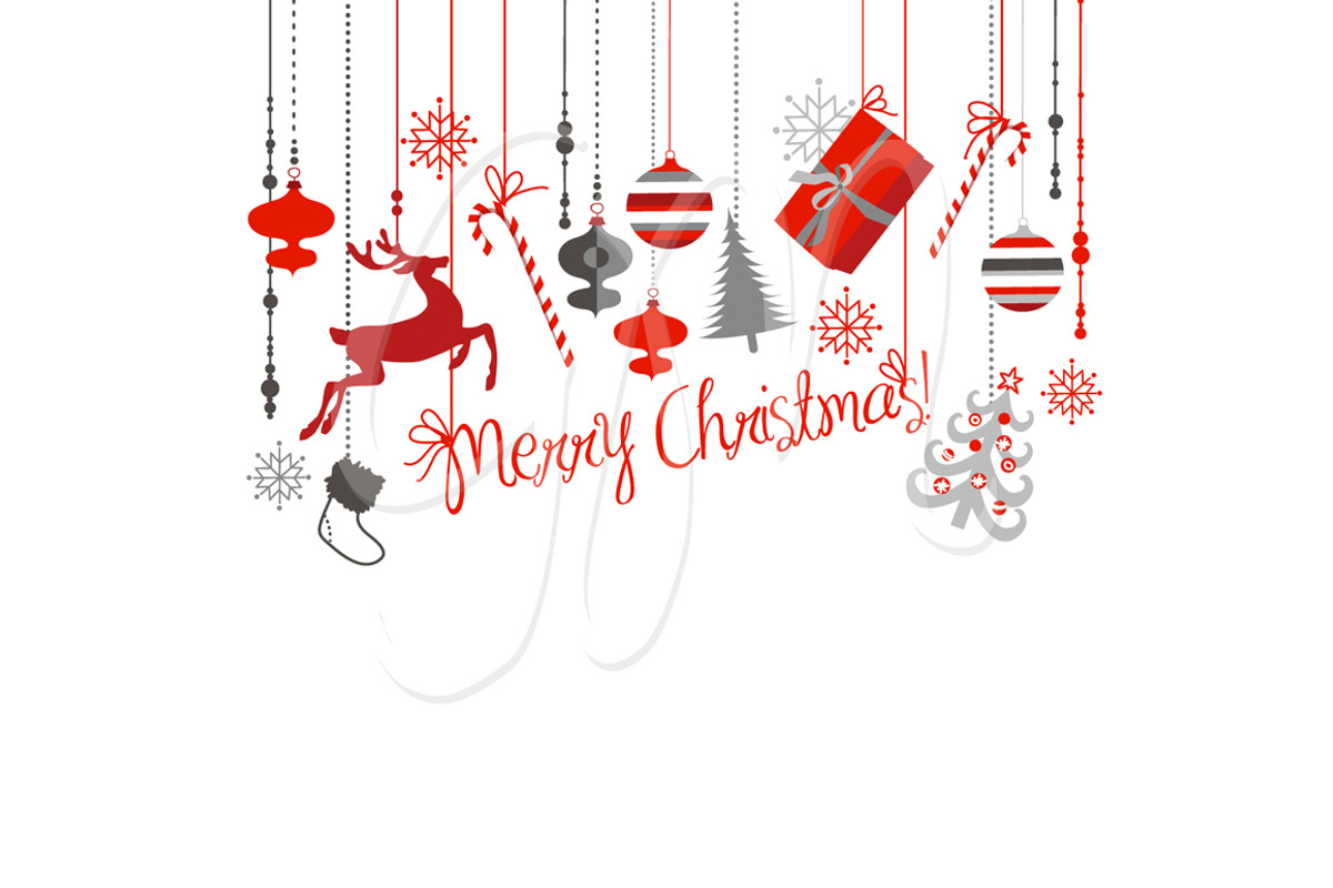 Christmas Clip Art,ornaments, a Decorative Illustration by GraphicMarket (Photo 4 of 5)