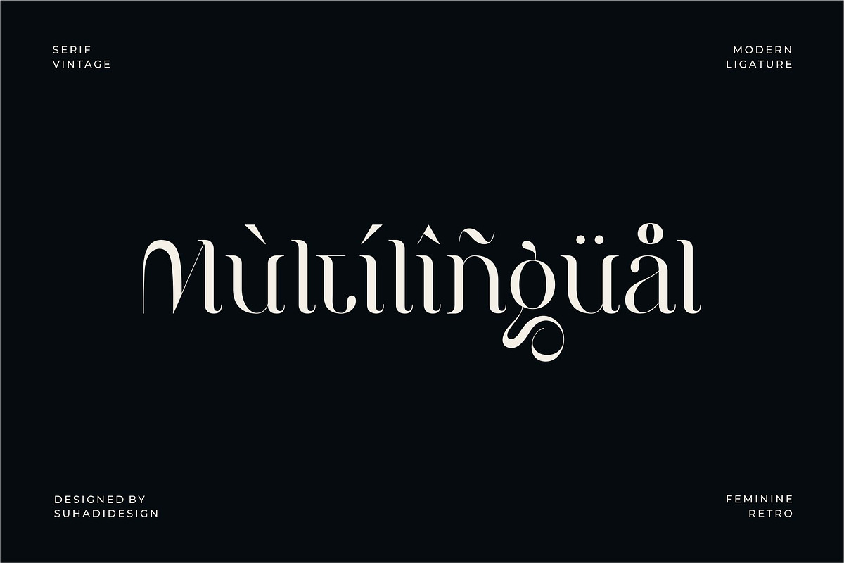 Milea Neira - Serif Vintage Ligature, a Serif Font by suhadidesign (Photo 9 of 11)