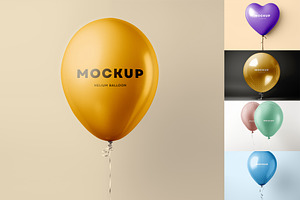 Helium Balloons Mockup