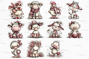Whimsical Farm Animal Clipart Bundle, an Illustration by Craft Nest (Thumbnail 5 of 6)