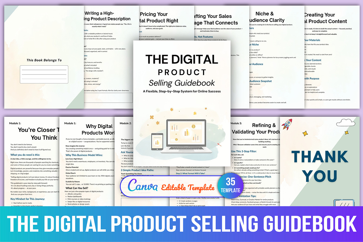 Digital Product Selling Guidebook, a Stationery Template by Designmela01 (Photo 1 of 5)