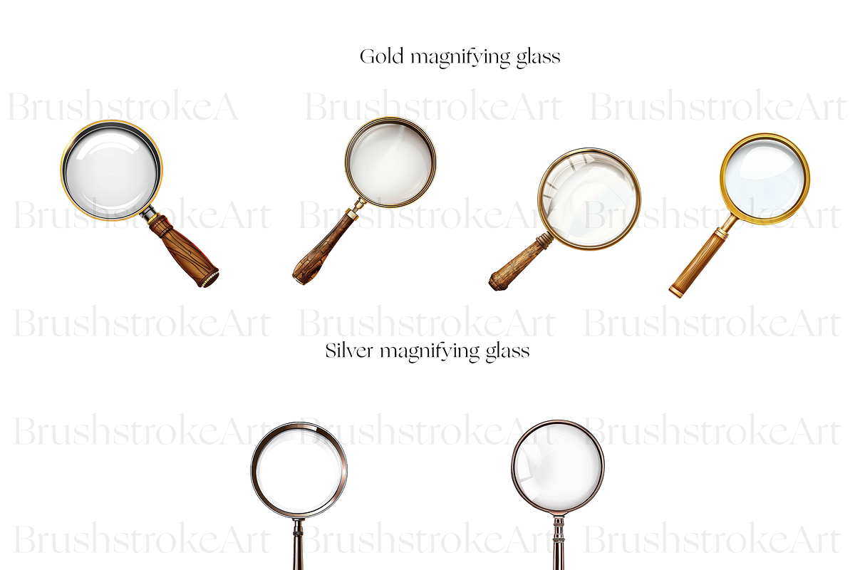 Magnifying Glass Clipart, Lens PNG, an Object Illustration by BrushstrokeArtGB (Photo 5 of 9)