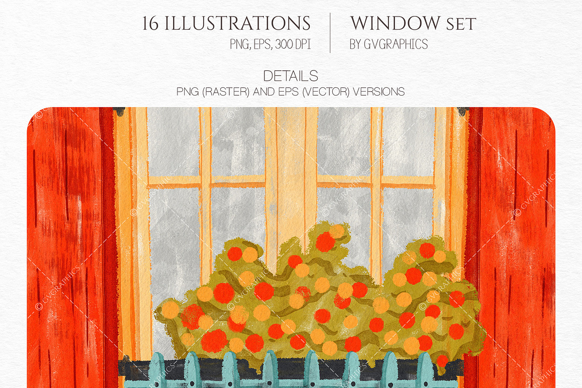 WINDOW | Patterns and Illustrations, a Pattern Graphic by GVGraphics (Photo 3 of 18)