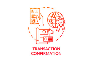 Transaction Confirmation Red Icon