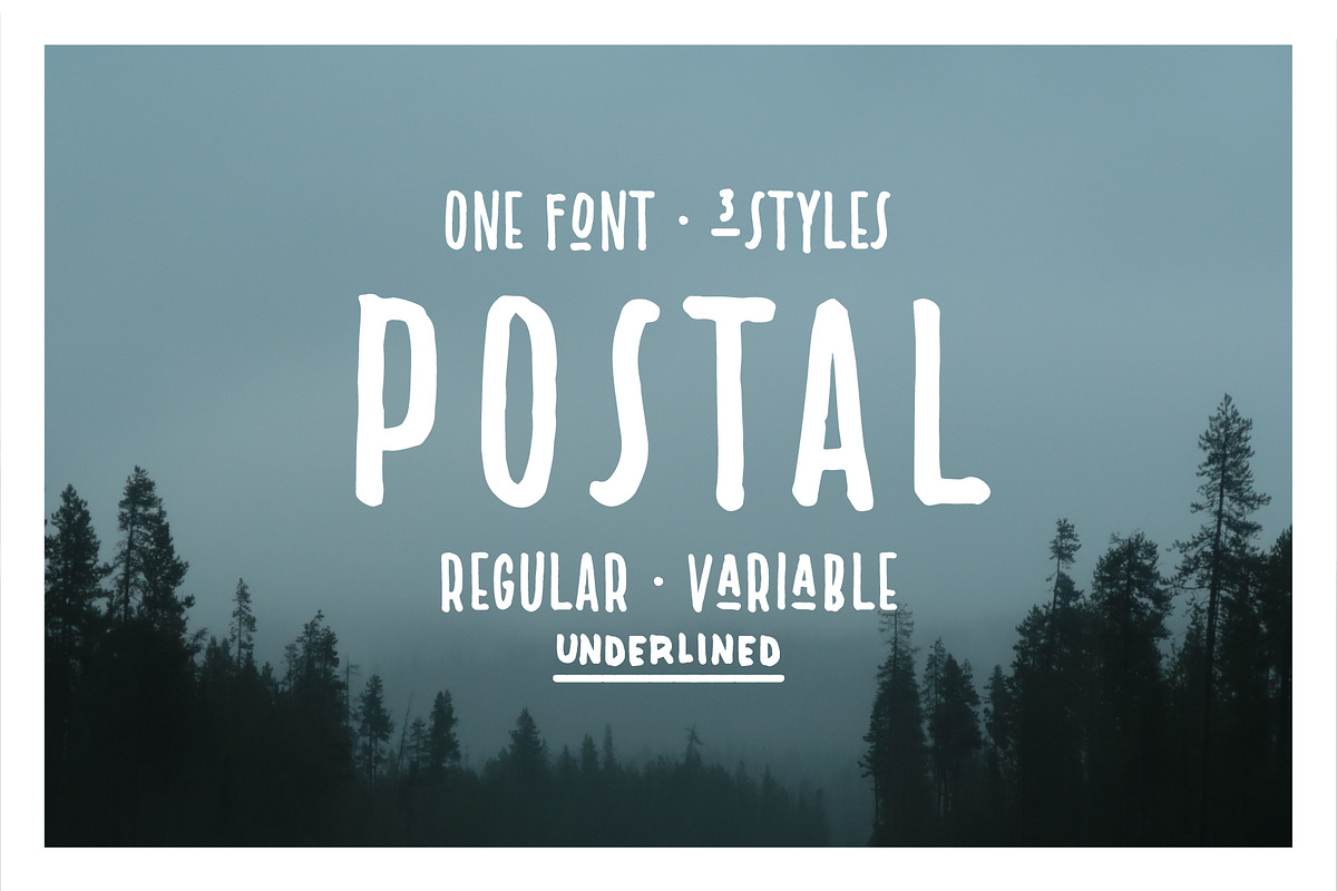 POSTAL, a Handwritten Font by byRosa (Photo 1 of 5)
