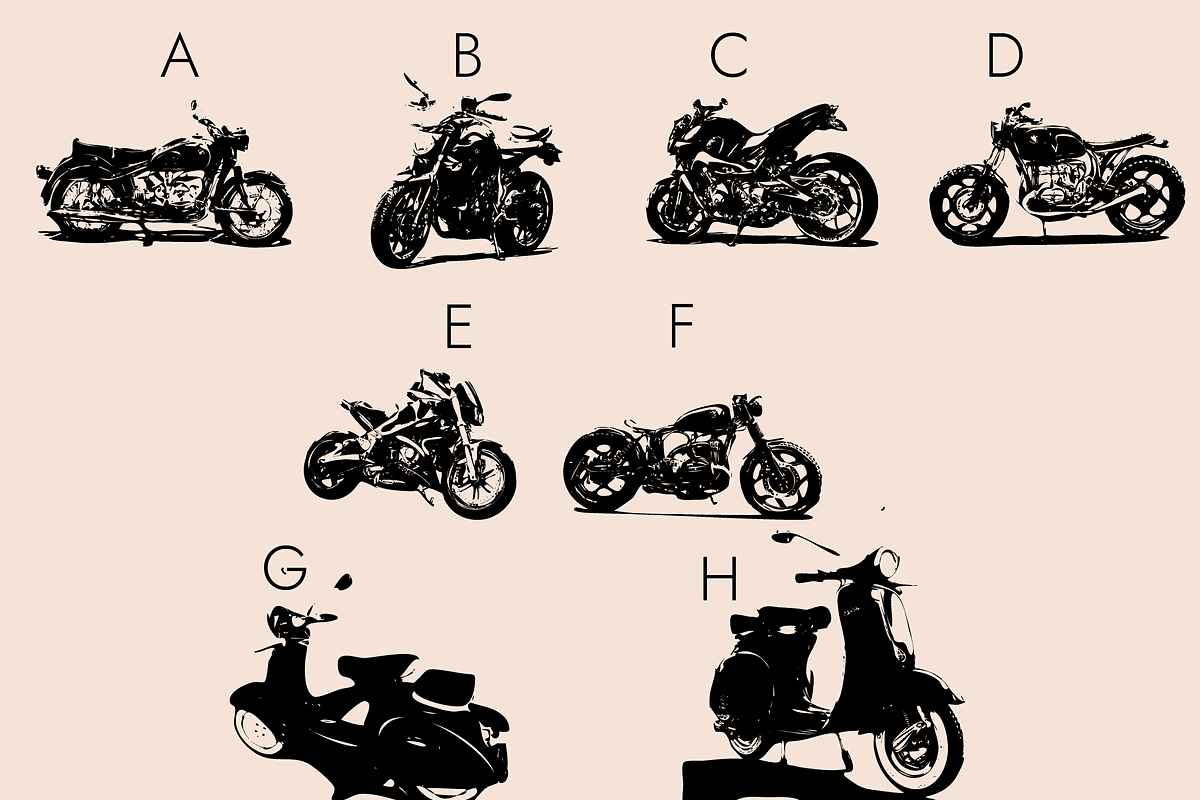 Motorcycle Dingbats Font, a Symbol Font by Minimalartstudio (Photo 4 of 8)