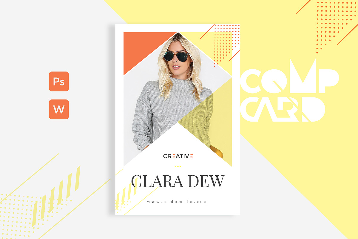 Modeling Comp Card Template, a Card Template by TemplatesForest