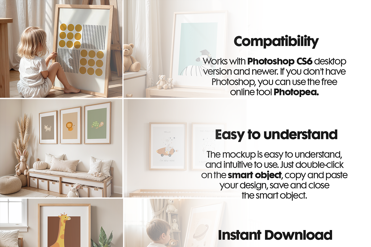 30 Nursery Frame Mockup Bundle PSD, a Mockup by MockupShopi (Photo 3 of 8)