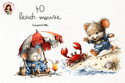 Beach Mouse PNG Clipart, an Animal Illustration by Nicolle's Colorful Art (Thumbnail 1 of 4)