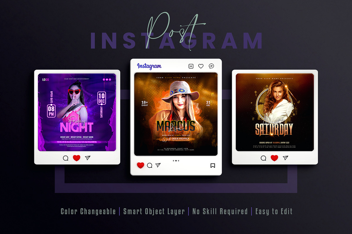 Night Party social media Design, a Social Media Template by Creative_View (Photo 3 of 5)