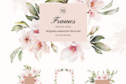 Magnolia watercolor floral set, a Decorative Illustration by Yuliia Lashevska (Thumbnail 4 of 13)