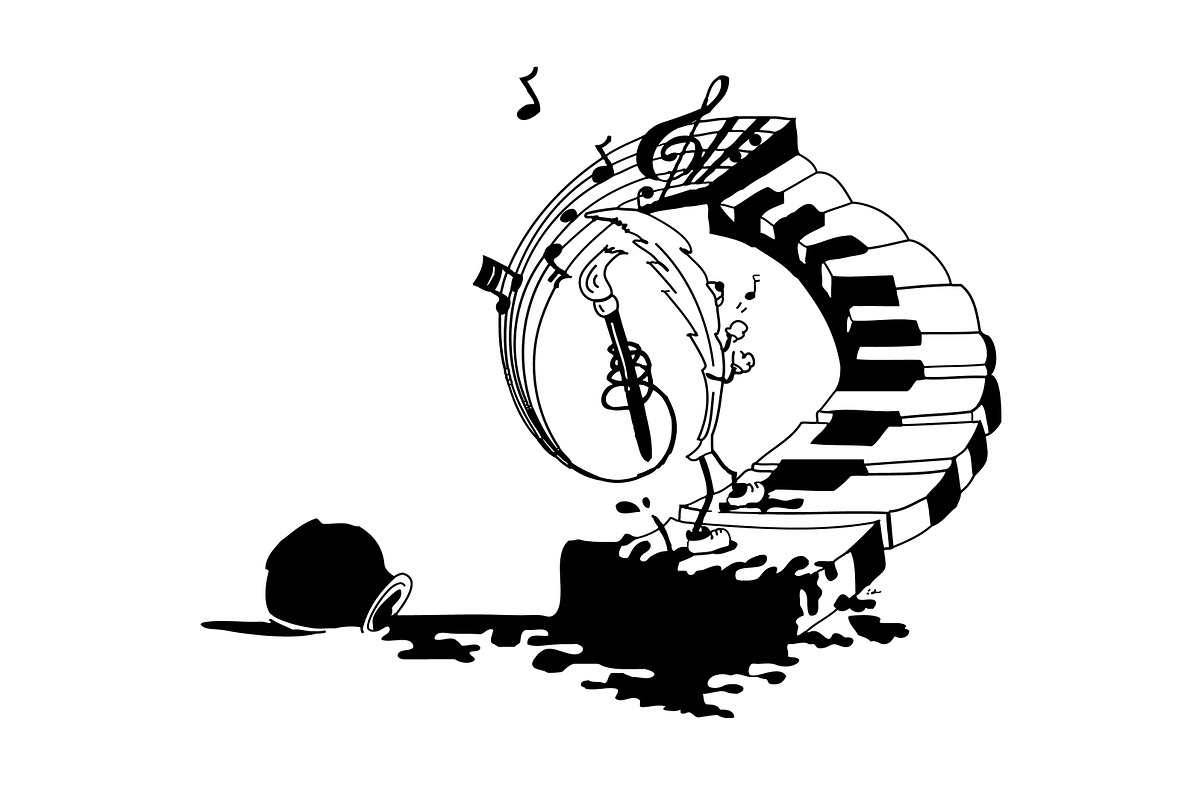 Art & Music Feather Ink Quill, an Illustration by cvcreative (Photo 2 of 2)