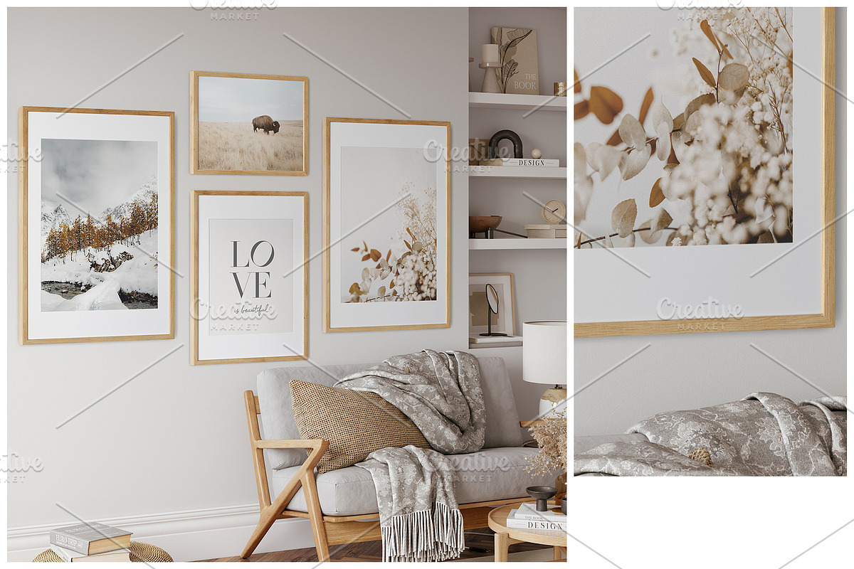 Frame & Wall Mockup Bundle, a Print Template by Yuri-U (Photo 11 of 25)