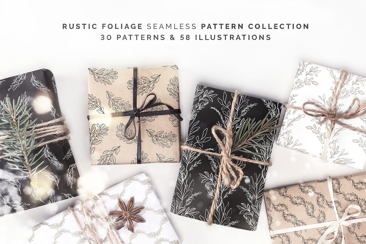 Rustic Patterns +58 Illustrations, a Pattern Graphic by Pink Coffie