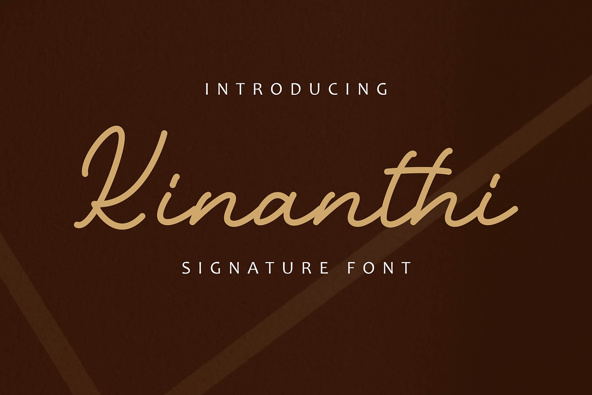 Kinanthi - Signature Font, a Font by Gumrega Studio (Photo 1 of 8)