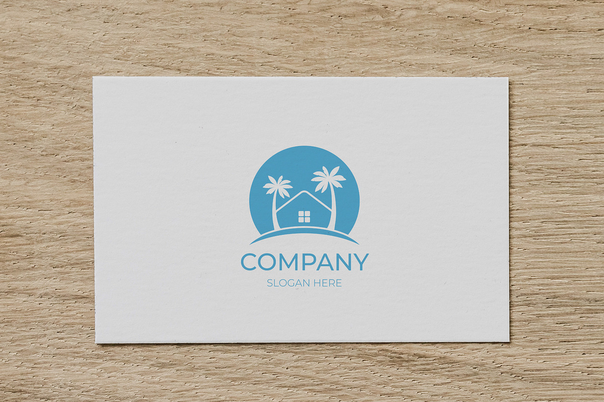 Beach house real estate logo design, a Branding & Logo Template by Medianeka (Photo 2 of 3)