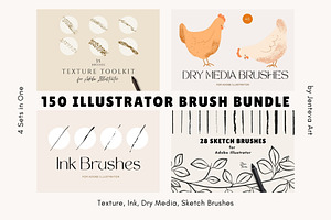 150 Illustrator Brush Bundle