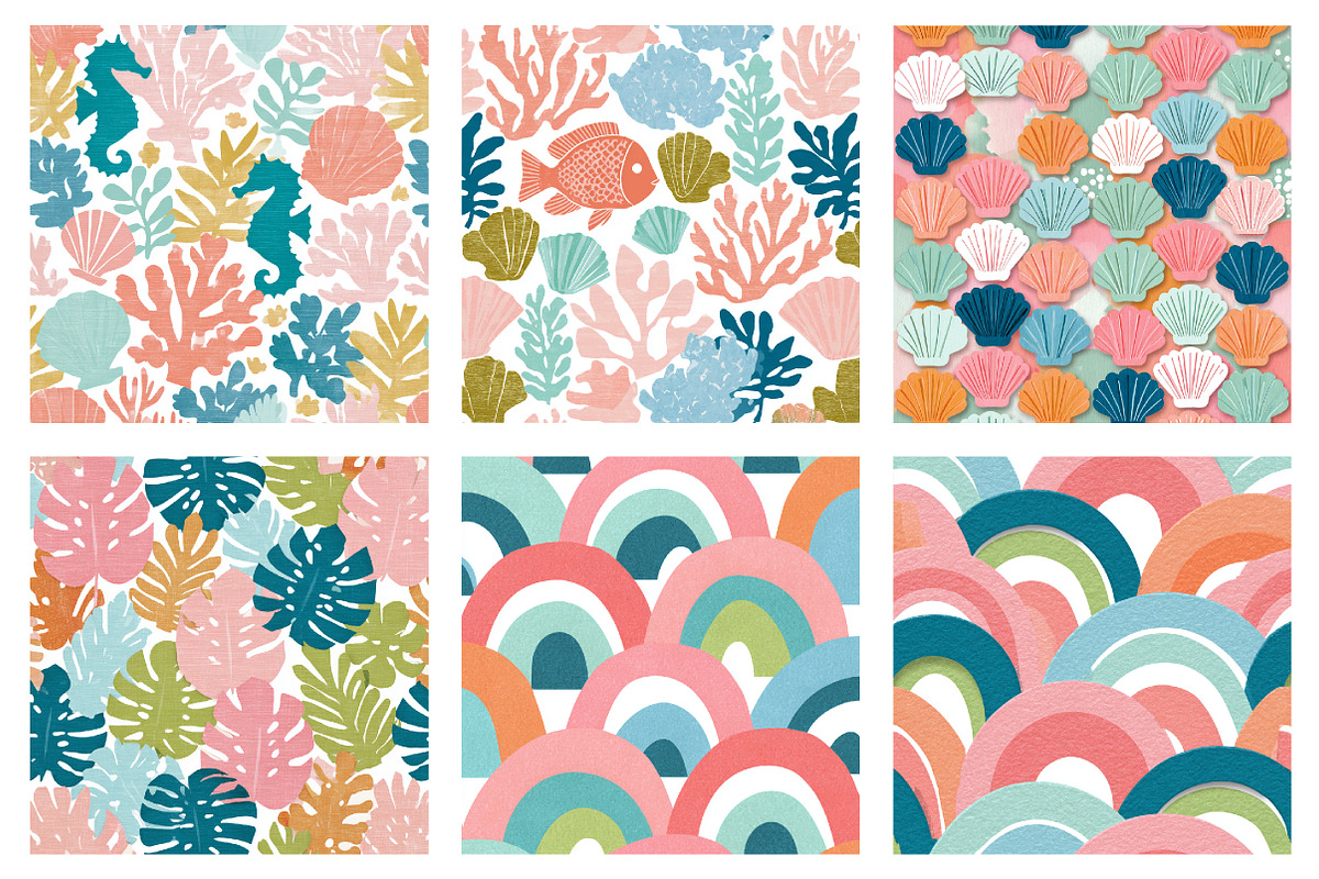 Summer Digital Paper Background, a Pattern Graphic by SinaCreation (Photo 3 of 5)