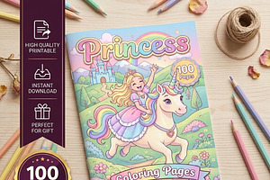 Magical Princess Coloring Book Vol25