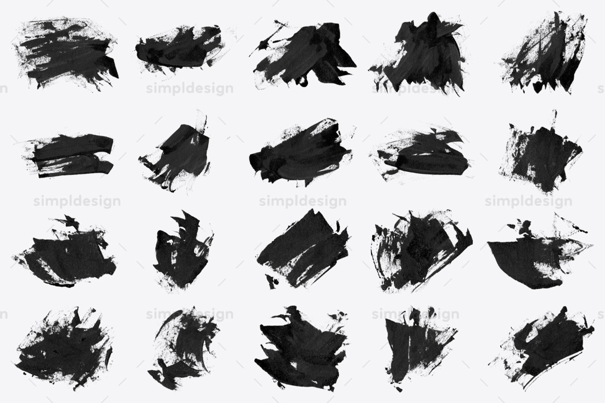 Stamp Grunge Paint Photoshop Brushes, a Brush Add-On by SimplDesign (Photo 2 of 4)