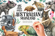 AUSTRALIA-watercolor illustrations, an Animal Illustration by KatBranchArt (Thumbnail 1 of 5)