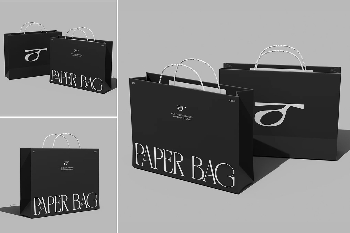 Paper Bag Mockup, a Packaging Mockup by Brand Earth (Photo 1 of 4)