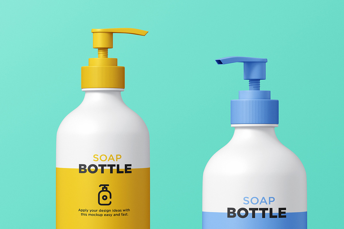 Soap Bottle Mockup, a Packaging Mockup by AlkStudio (Photo 7 of 9)