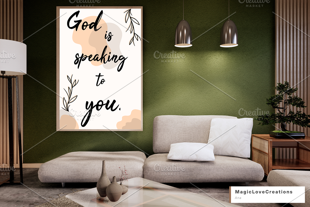 Positive Mind Printable Wall Art, a Poster Template by MagicLove Creations (Photo 4 of 7)
