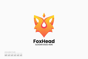 Fox Head Gradient Colorful Logo, a Branding & Logo Template by Zeer Graphic