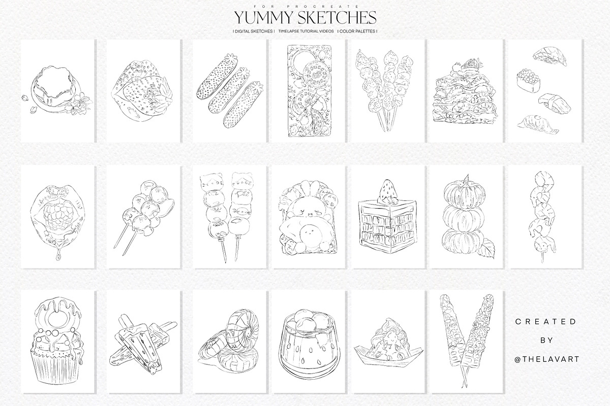 Sketches & Color Palettes Procreate, a Palette Add-On by Liquid Amethyst Art (Photo 7 of 11)